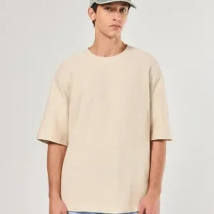 camiseta box areia canelada