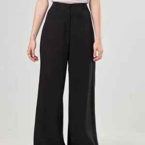 Calça Pantalona em Tecido de Viscose