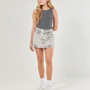 short saia básico em jeans